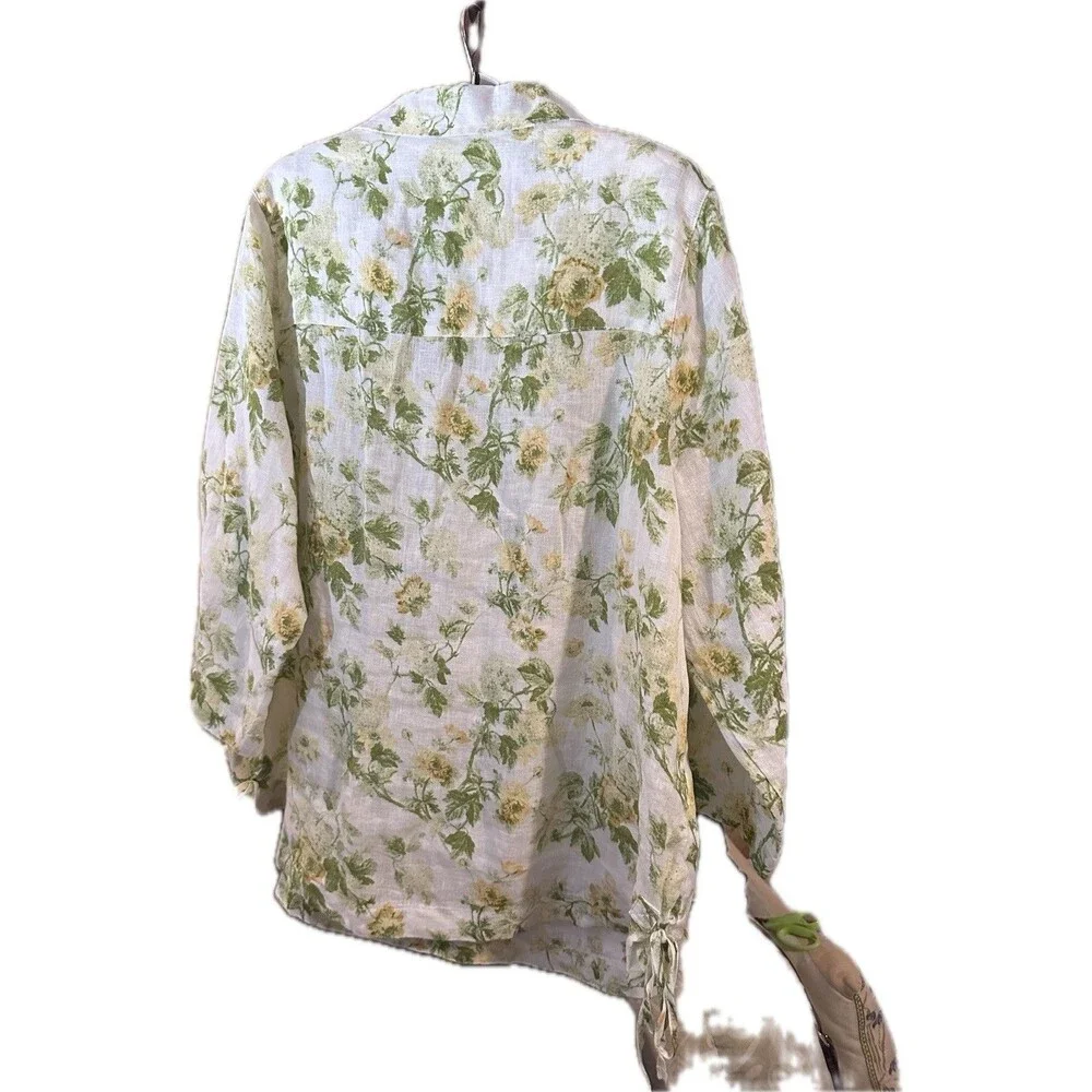 Laura Ashley 100% Linen Sz 1X Floral Tunic
V-Neck Romantic Feminine Whimsy - Picture 5 of 11